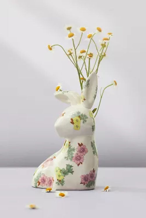 Bunny Stoneware Vase