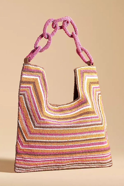 Beaded Square Shoulder Bag