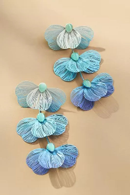 Wire Petals Drop Earrings