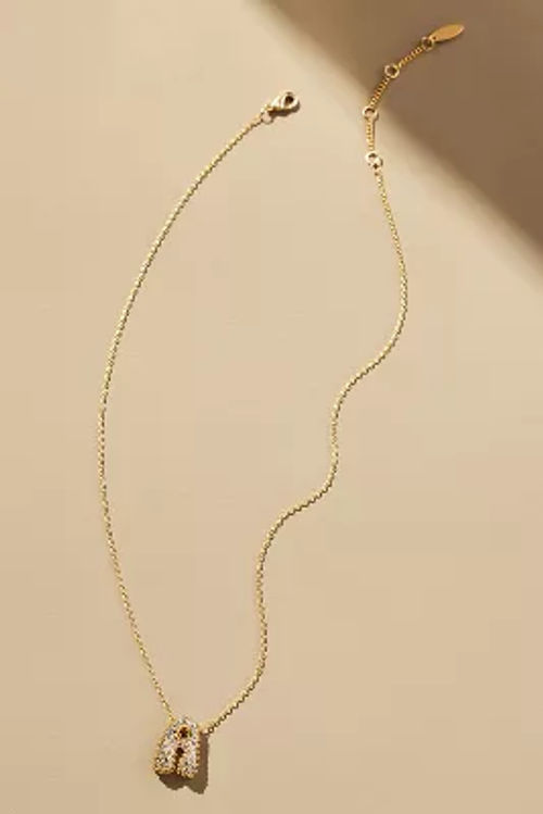 Pavé Bubble Monogram Necklace