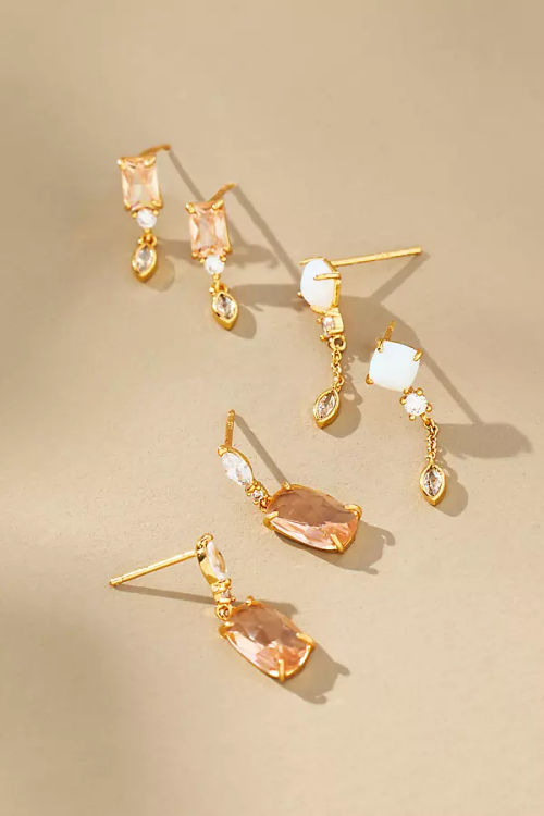 Delicate Gem Drop Earrings,...