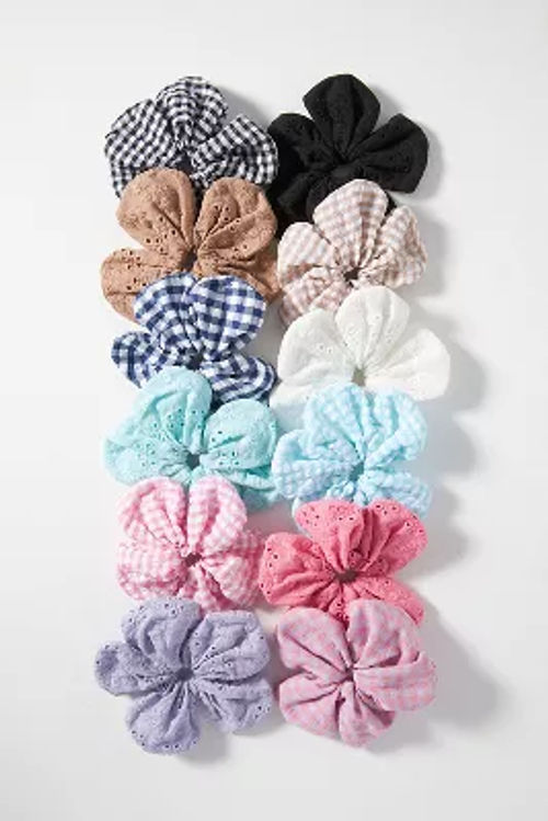 Flower Hair Scrunchies, Set...