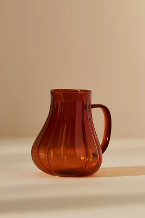 Cindy Amber Glass Milk Jug