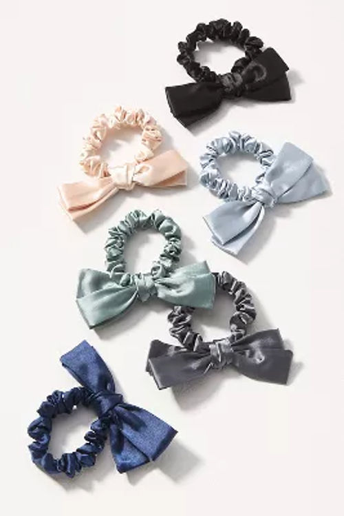 Satin Bow Hair Ties, Set of 6