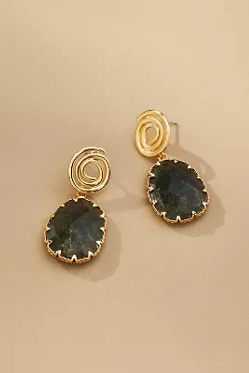 Gold-Plated Mini Spiral Stone...