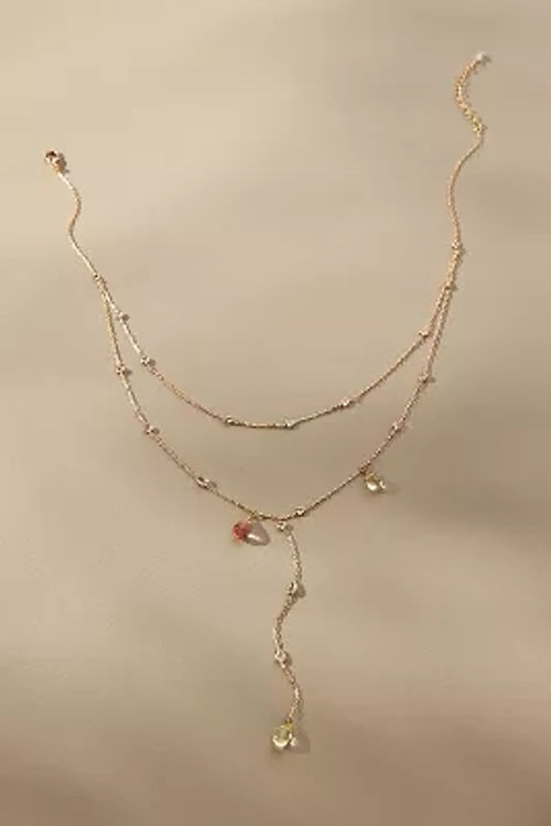 Sunset Stone Layered Lariat...