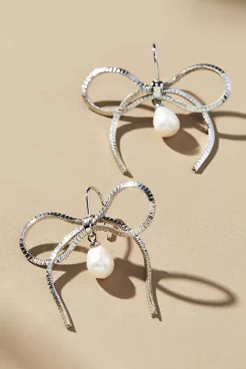 Pearl Bow Earrings