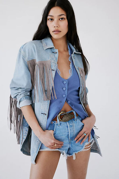 Fringe Out Denim Jacket at...