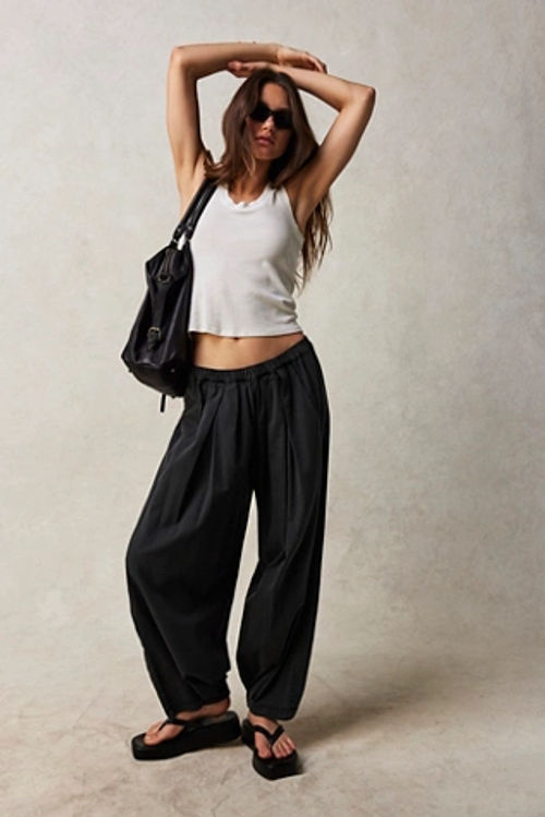 Cool Harbor Wide-Leg Pants - Black