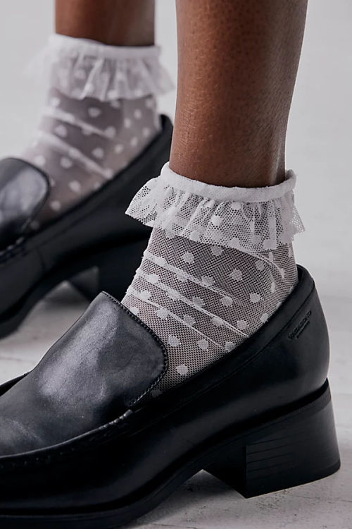 Only Hearts Ruffle Socks at...