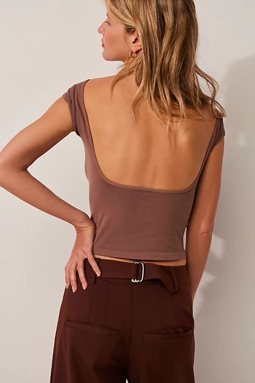 Low-Back Seamless Tee by...