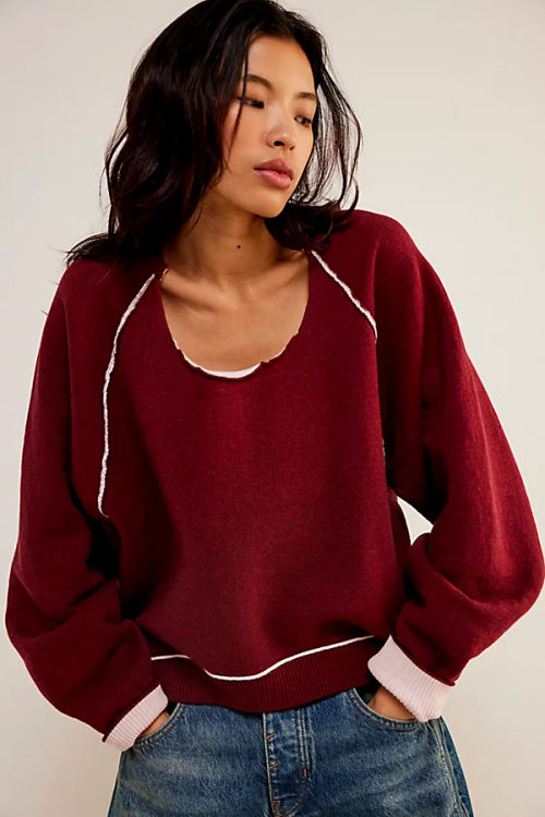 We The Free Midnight Pullover at Free People in Valentine Combo, Size: XL, Compare