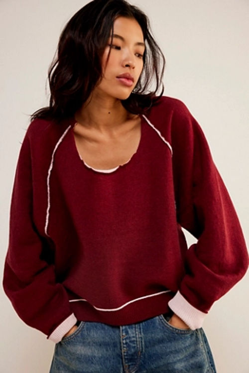 We The Free Midnight Pullover at Free People in Espresso Combo