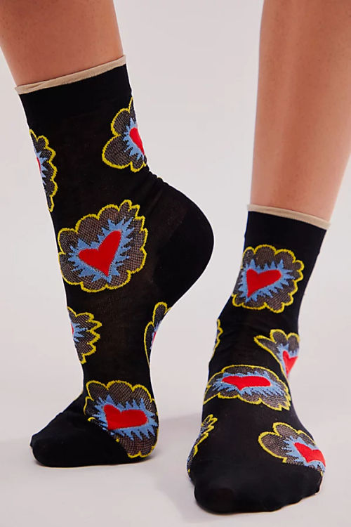 Comic Heart Crew Socks by...