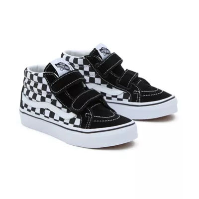 Youth checkered vans size on sale 4