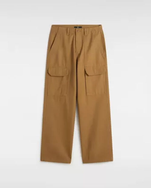 VANS Arroyo Wide Leg Cargo Trousers (brown Sugar) Women Brown, Size 32