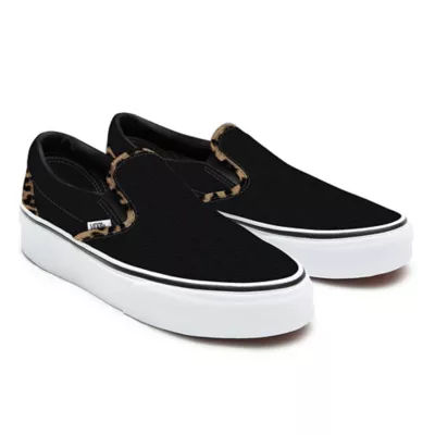 Vans suede slip on on sale fur