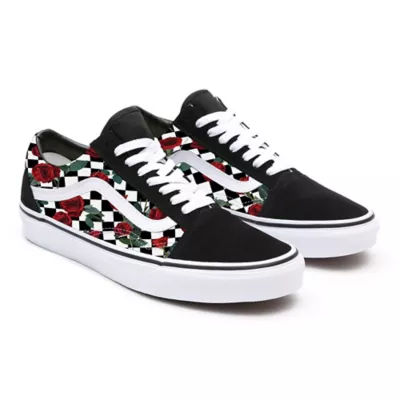 Mens vans sales with roses