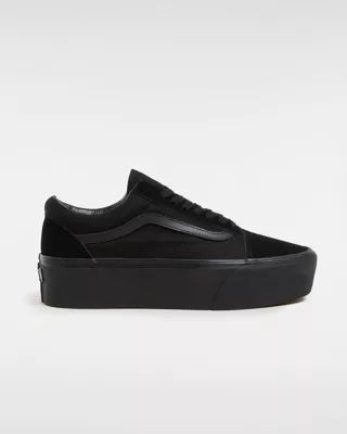 Vans black store womens sneakers