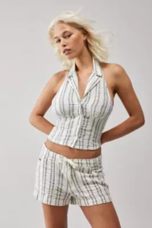 BDG Cassie Stripe Halter Top...