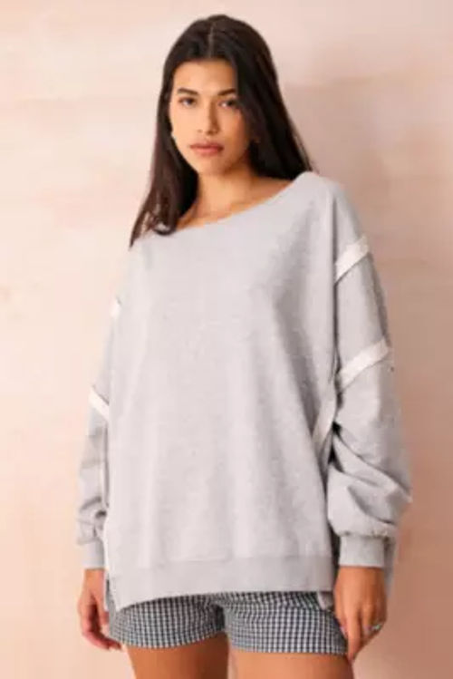 Out From Under Elodie Oversized Sweatshirt - Grey XL at Urban Outfitters