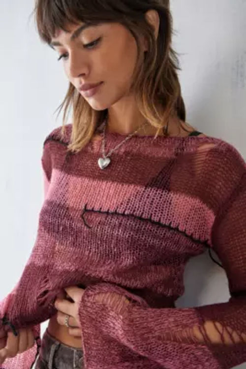 UO Laddered Patchwork Knit...