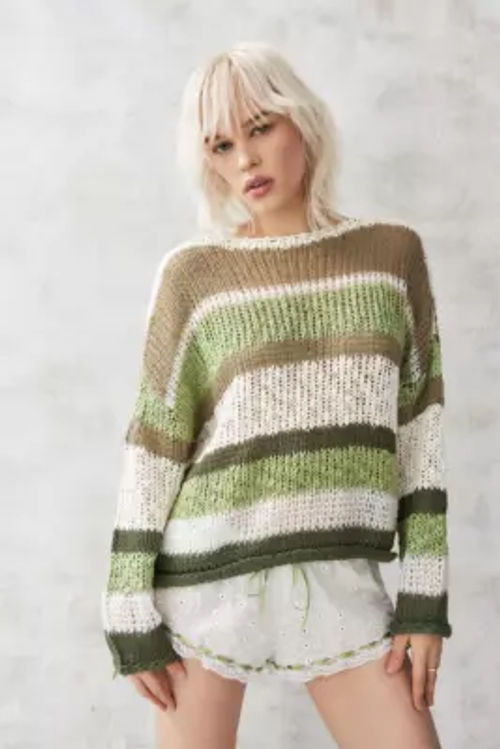 UO Striped Texture Knit Jumper