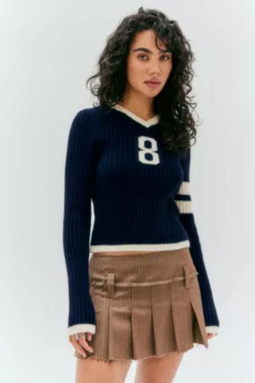 UO Ribbed Knit Football Long...