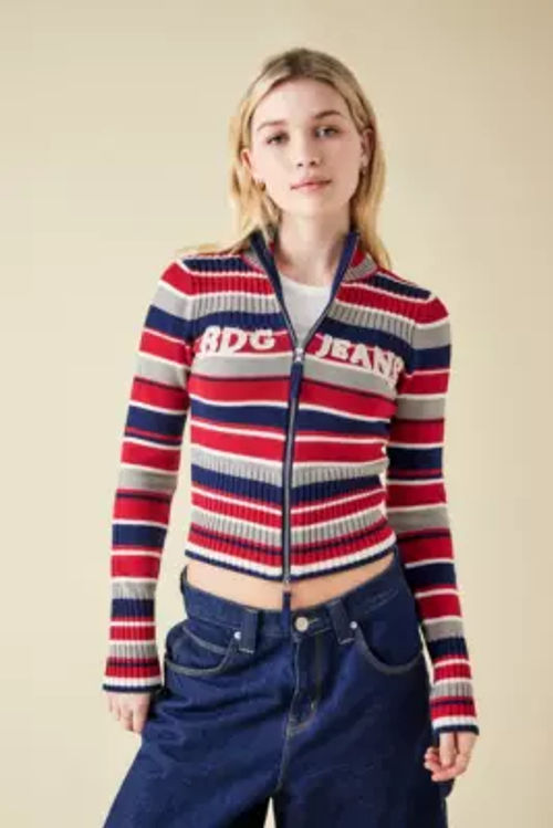 BDG Stripe Zip-Through...