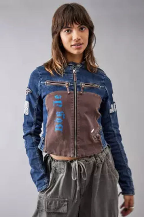 BDG Billy Faux Leather Bomber Jacket