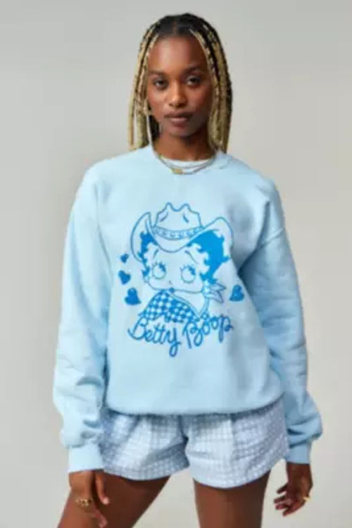 UO Betty Boop Sweatshirt - Blue XL at Urban Outfitters