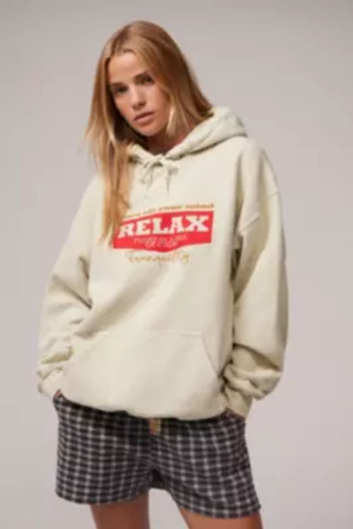 UO Relax Hoodie - Stone M/L...
