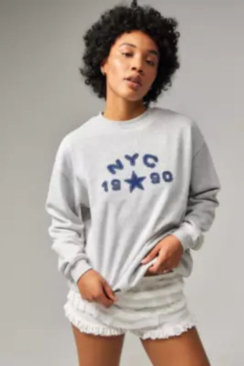 UO Grey NYC 1990 Sweatshirt -...