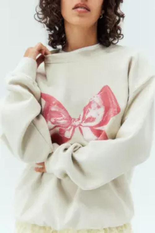 UO Bow Print Sweatshirt -...