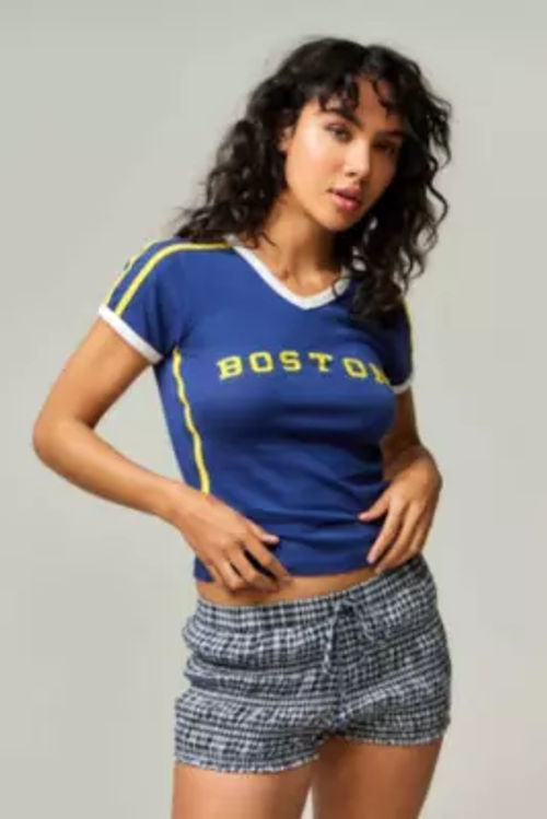 UO Mia Boston Baby T-Shirt - Navy XL at Urban Outfitters