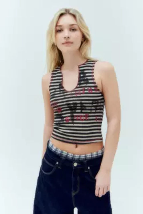 UO Stripe Stamp Notched Tank...