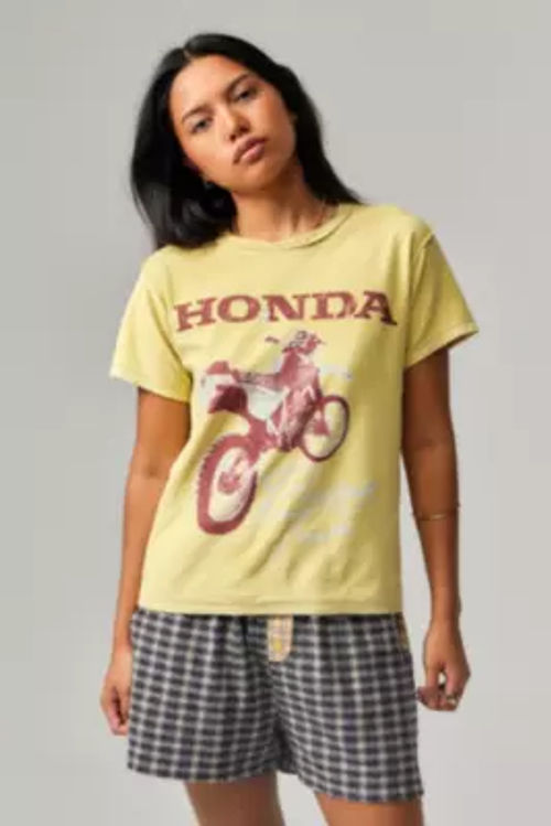 UO Honda Bike T-Shirt - Light Yellow XS/S at Urban Outfitters