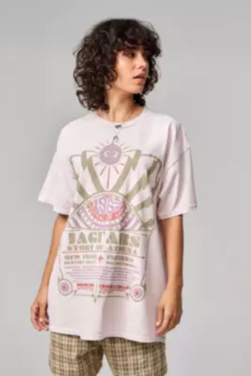 UO Jaguar Festival T-Shirt - Pink M/L at Urban Outfitters