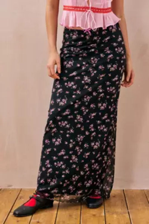 UO Ditsy Floral Mesh Maxi...