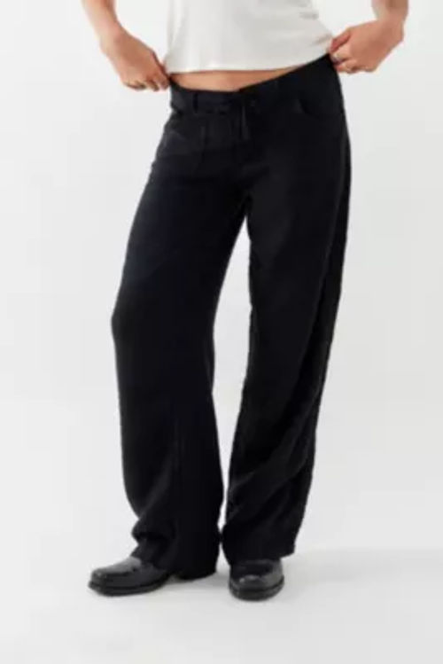 BDG Black Five-Pocket Linen...