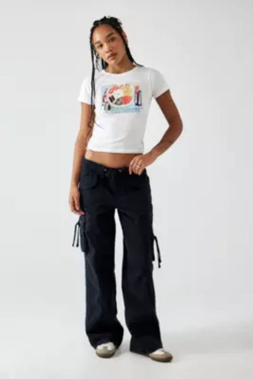 BDG Black Strappy Baggy Cargo Pants