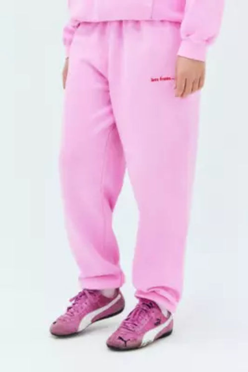 Pink Logo Cuffed Track Pants