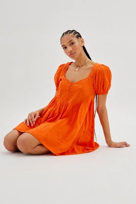 Uo puff sleeve babydoll clearance dress