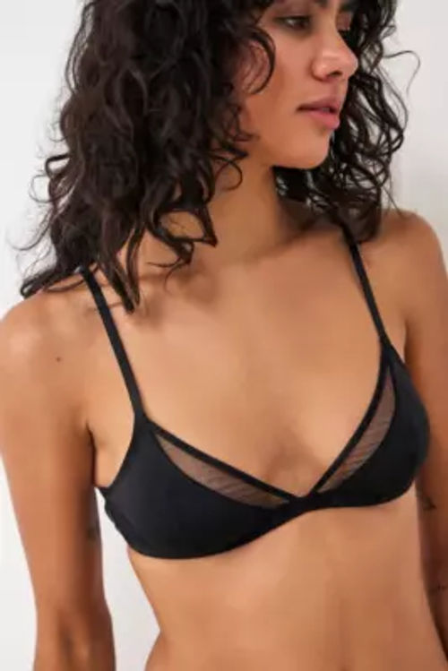 Out From Under Double Layer Mesh Bra - Black L at Urban Outfitters, £20.00