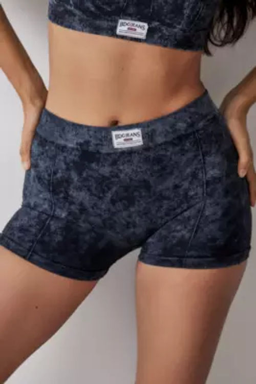 Dark Grey Acid Wash Cycling Shorts