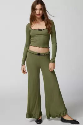 High-Waist Dreamscape Trouser - Dark Cactus | Alo Yoga