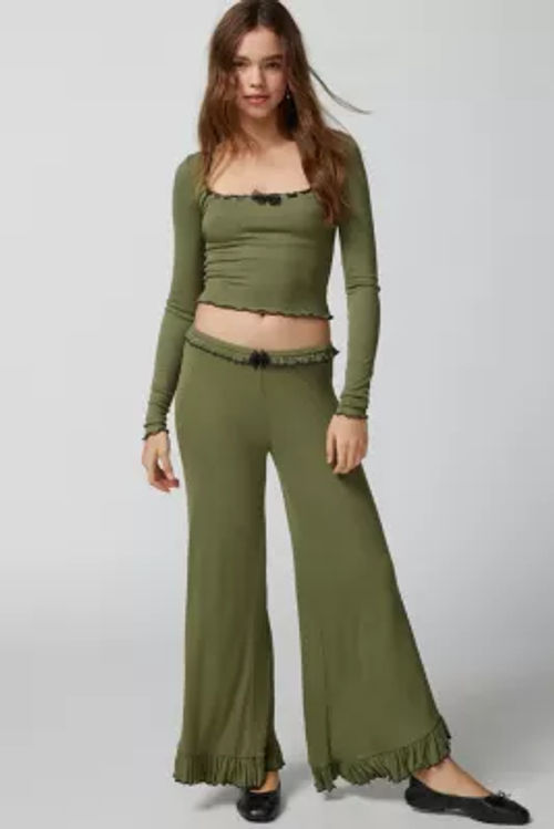 Out From Under Peggy Pointelle Flare Lounge Pants