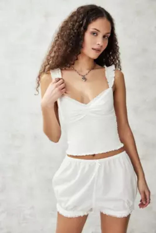 UO Sydney Shirred Top - White...