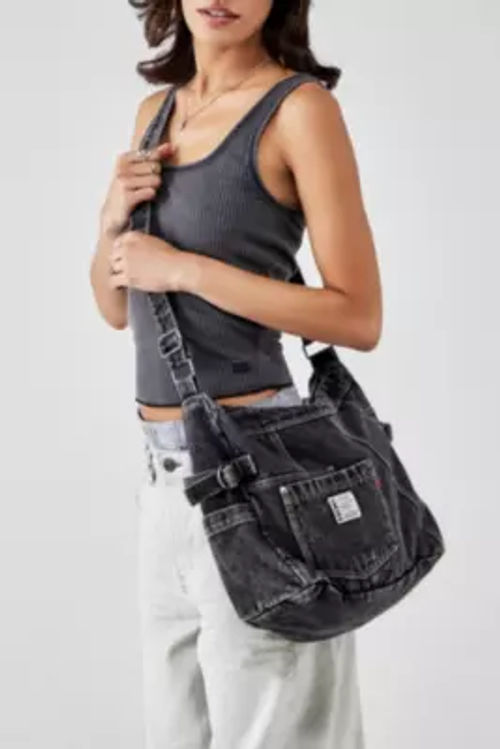 BDG Denim Patchwork Sling Bag...