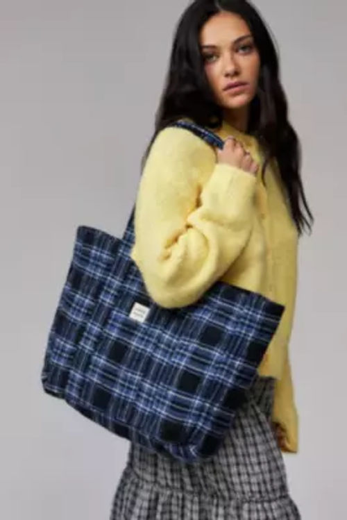 Damson Madder Navy Check Tote...